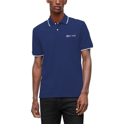 Men's Polo Shirts with Piping on Collar and Sleeves