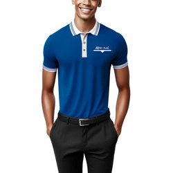 Men's Polo Shirt with Front Notch Pocket