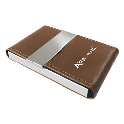 Steel Card Holders with Leather Case REF-YF350-05