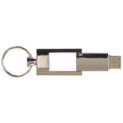Rectangle Flash Disk With Silver Coated Casing REF 0650
