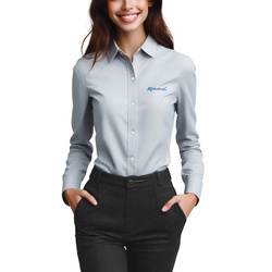 Ladies Long Sleeve Oxford Blouses