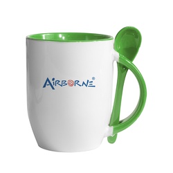 Curved Sublimation Mugs with Spoon