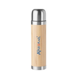 400ml Double Wall Bamboo Cover Flask